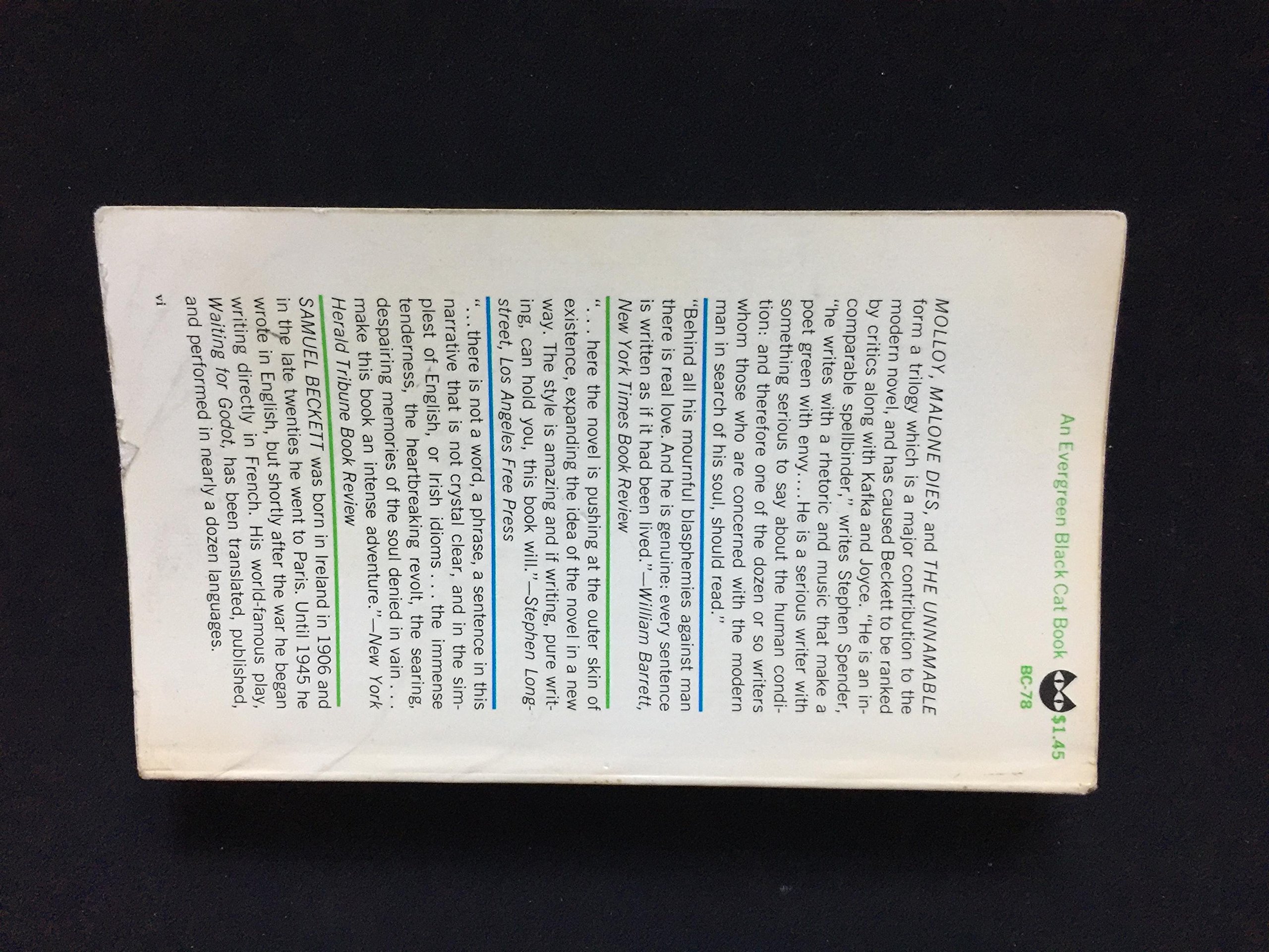 Three Novels By Samuel Beckett