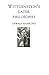 Wittgenstein's Later Philosophy by Oswald Hanfling (1989-06-05)