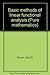 Basic Methods of Linear Functional Analysis (University Libra... by J.D. Pryce