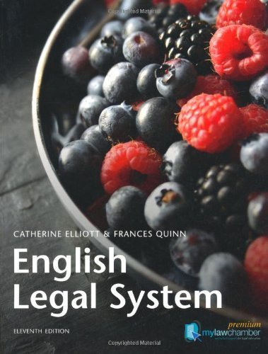 English Legal System by Catherine Elliot (2010-07-14)
