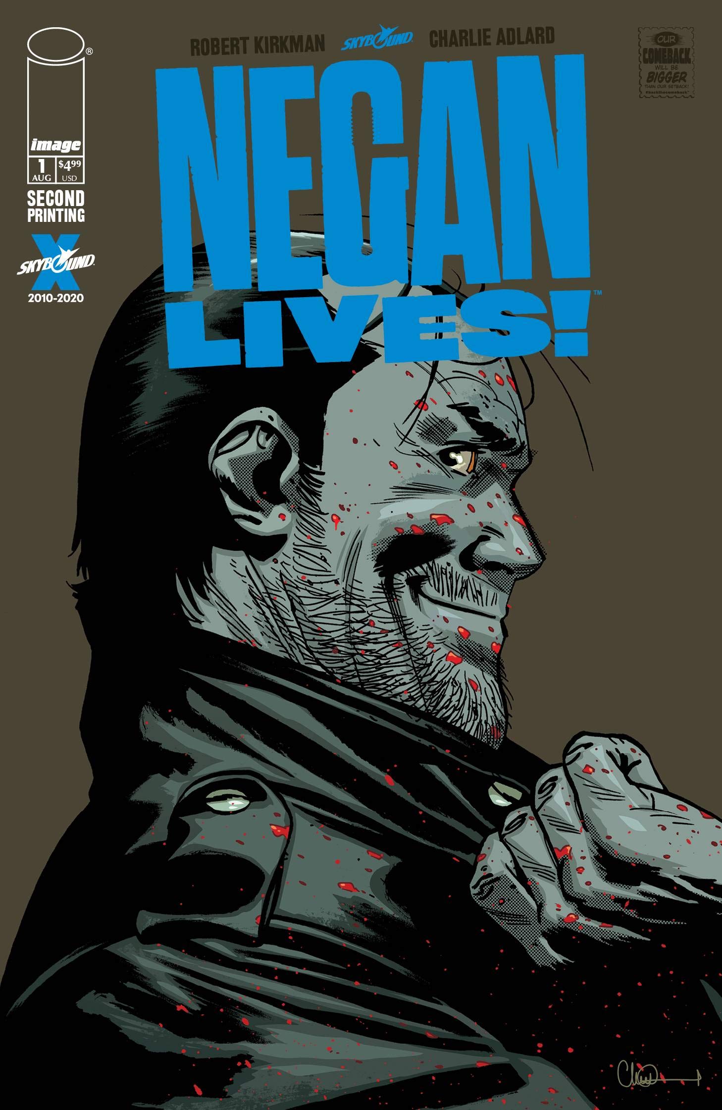 Walking Dead Negan Lives #1 Second Printing Blue Logo (Comic)