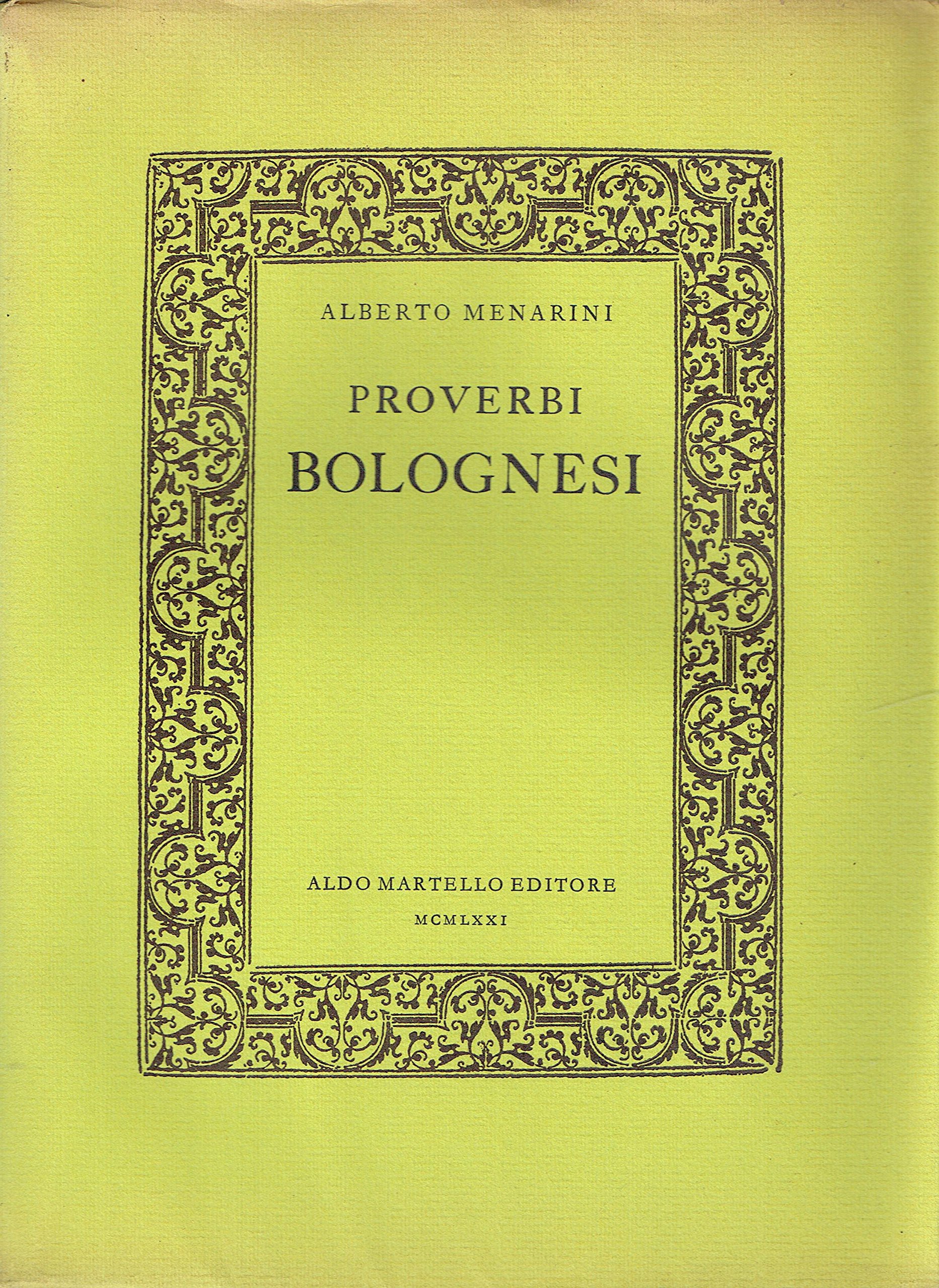Proverbi bolognesi. (Paperback)