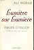Lumière sur lumière, pages ...