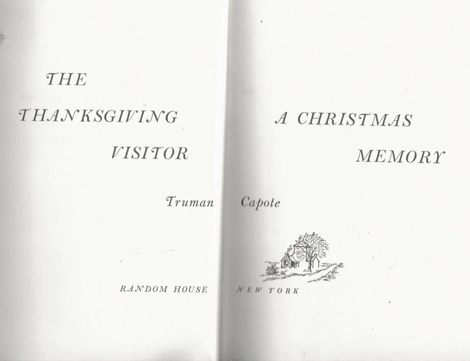 TRUMAN CAPOTE IN SLIPCASE THANKSGIVING CHRISTMAS GIFT FIRST EDITION