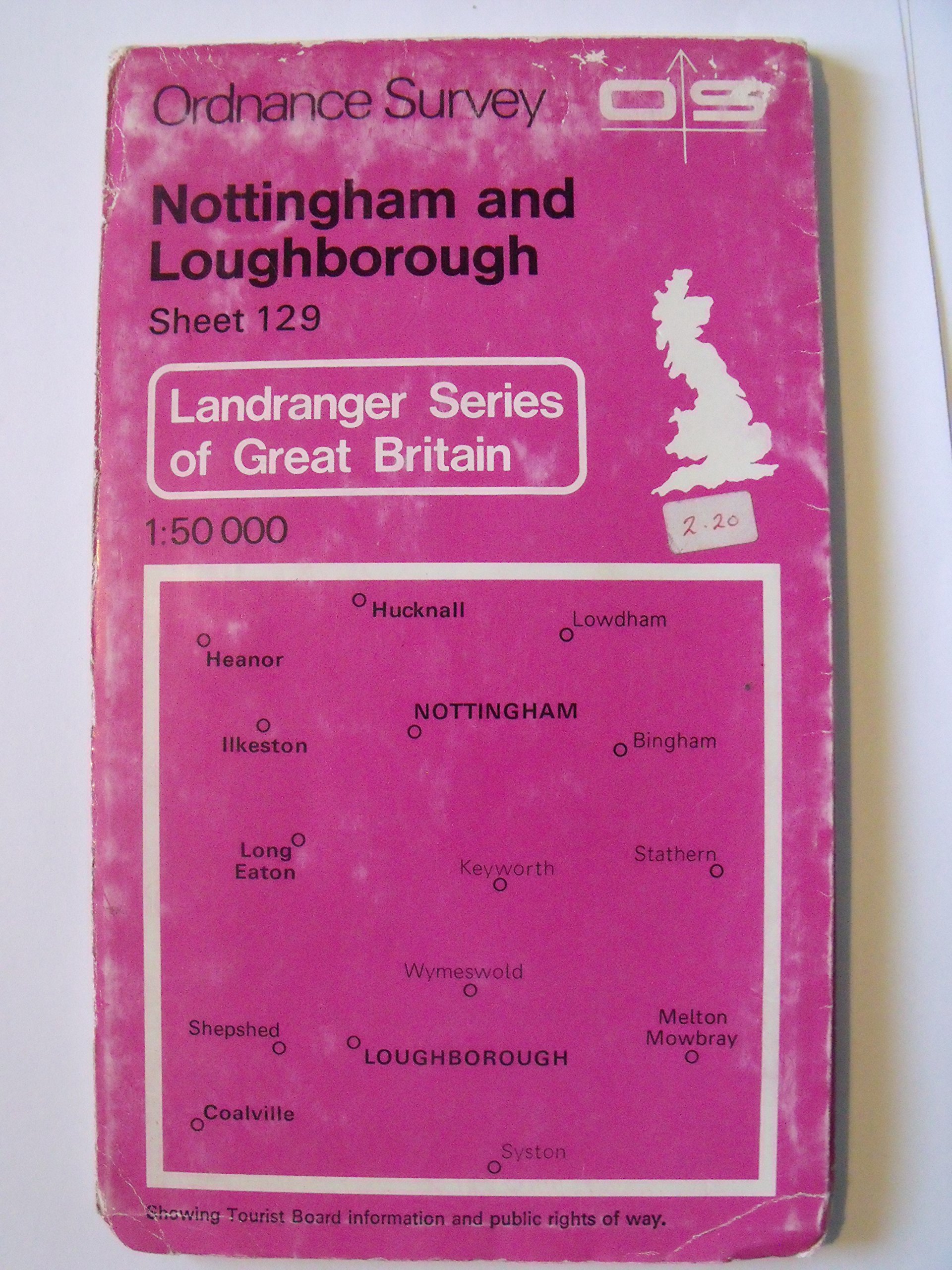 Map: Landranger Maps: Nottingham and Loughborough Area Sheet 129 (Map)
