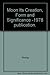 The Moon: It's Creation, Form and Significance by John C. Whitcomb (1978-06-03)