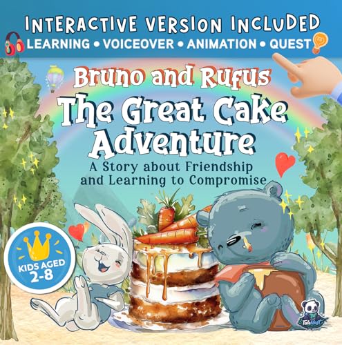 Bruno and Rufus, The Great Cake Adventure: Includes INTERACTIVE VERSION with Voiceover, Animation, and Quest. Story about Friendship and Learning to Compromise. (TaleNest Interactive Books)