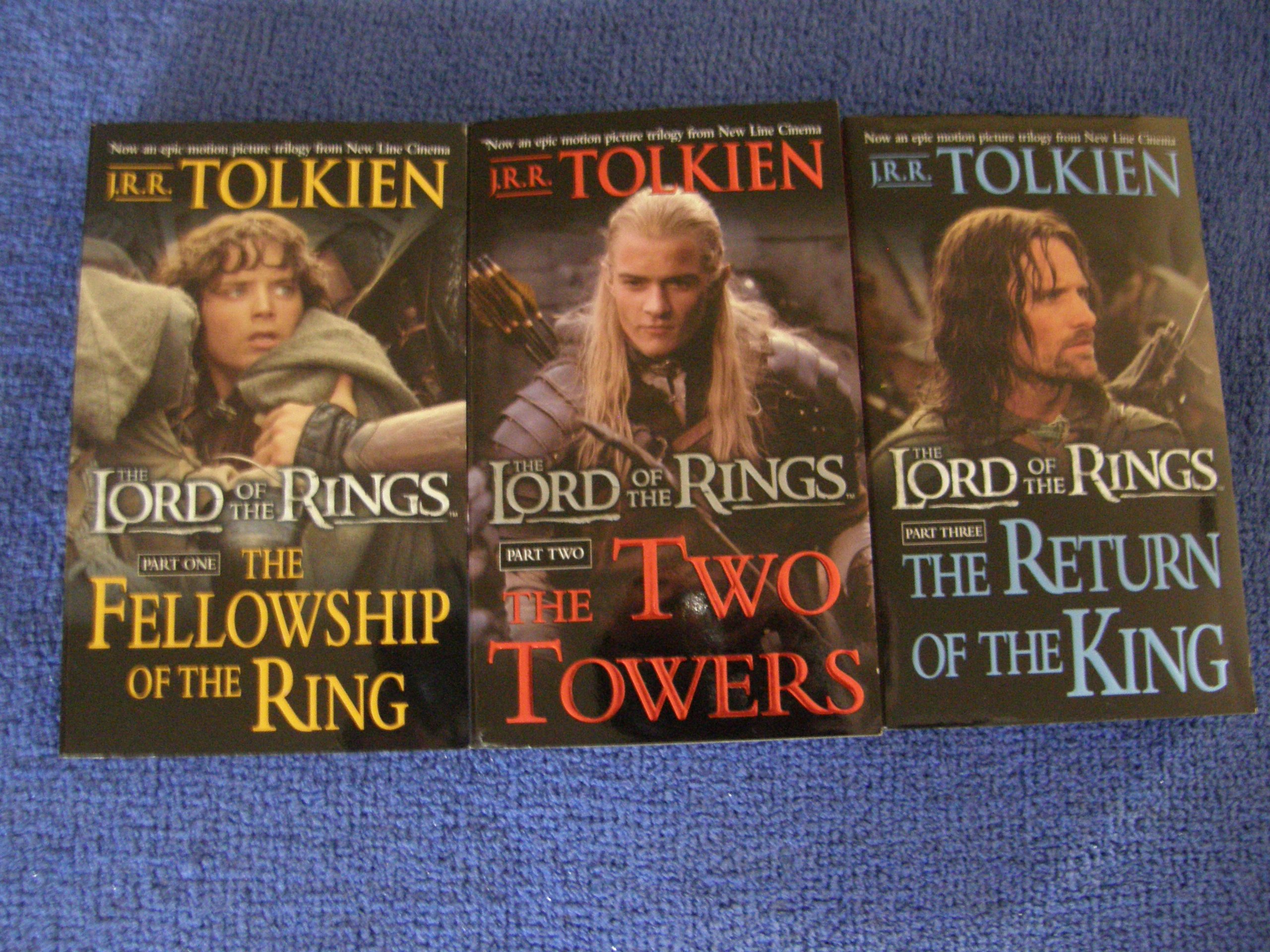 The Hobbit, The Lord of the Rings: "The Fellowship of the Ring," "The Two Towers," "The Return of the King"
