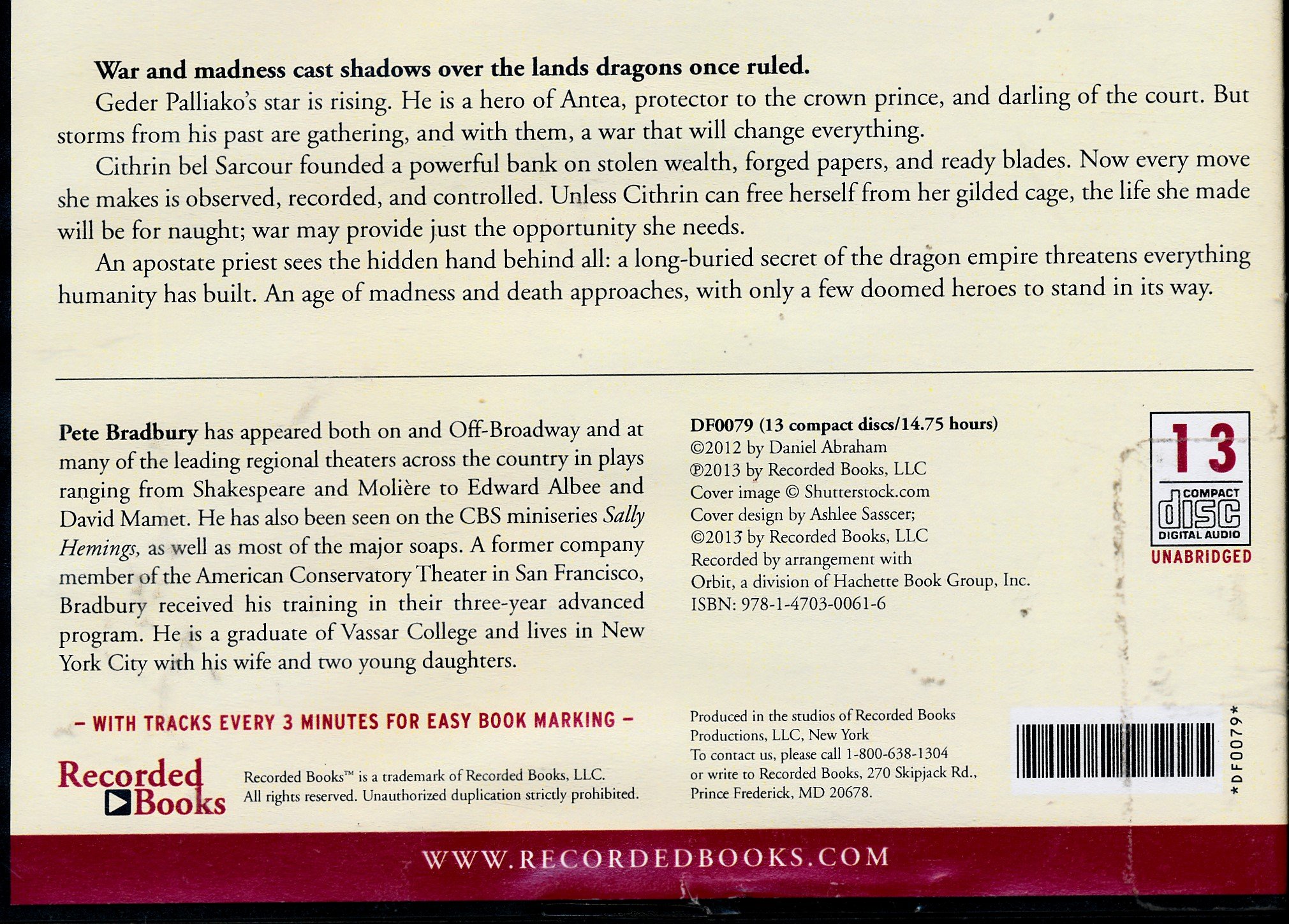 The King's Blood by Daniel Abraham Unabridged CD Audiobook