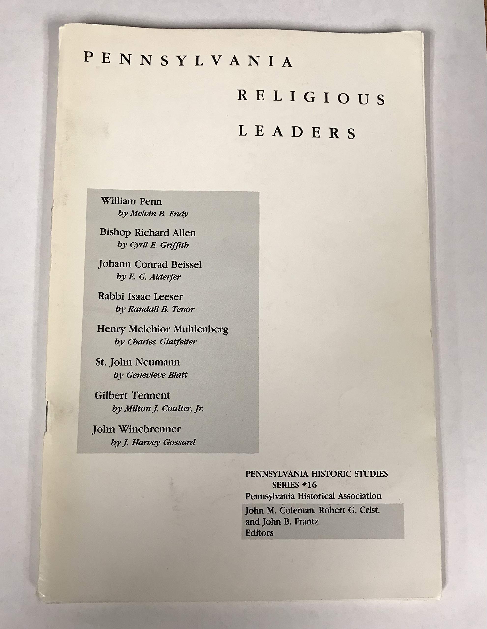 Pennsylvania Religious Leaders (Staple Bound)