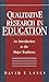 Qualitative Research in Education: An Introduction to the Major Traditions by Lancy David F. (1993-01-01) Hardcover