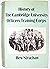 History of the Cambridge Un...
