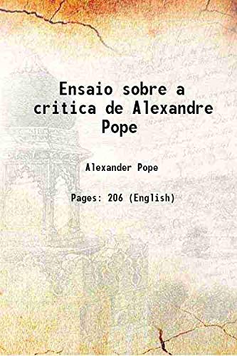 Ensaio sobre a critica de Alexandre Pope