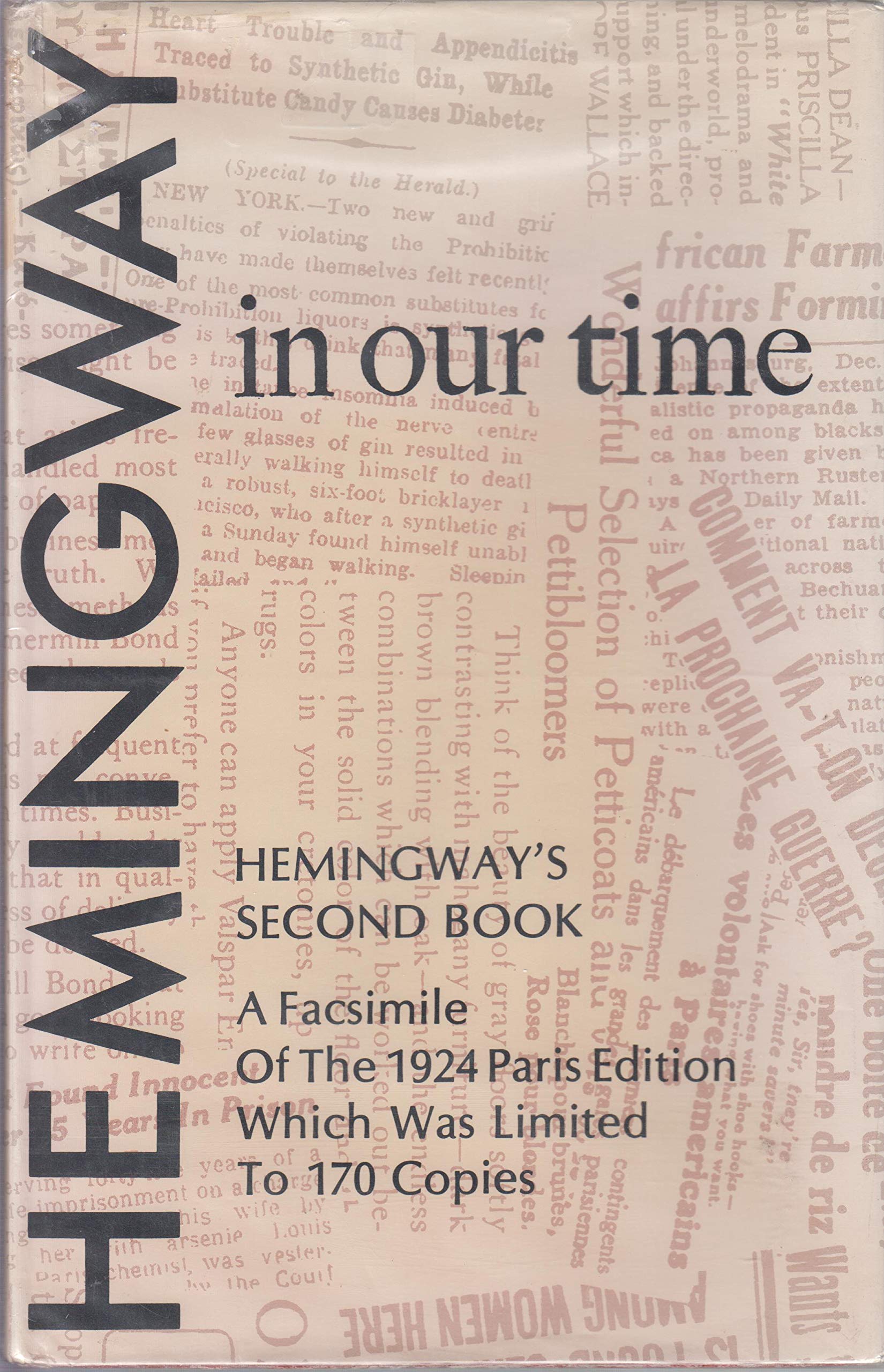 in our time: A Facsimile of the 1924 Paris Edition