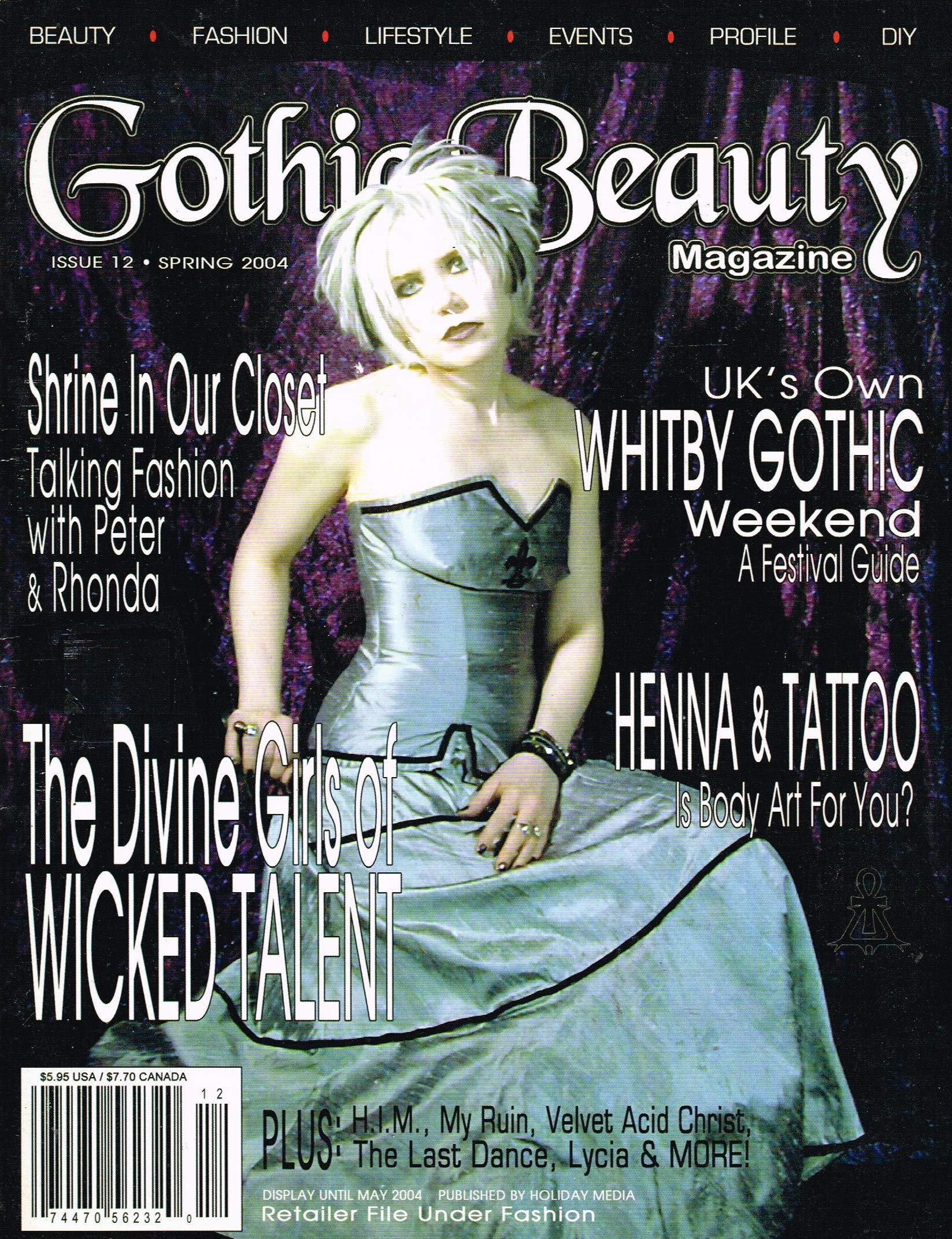Gothic Beauty magazine - Issue 12, Spring 2004 [Print Magazine] Steven Holiday (Editor) and Ruby Holiday (Fashion Editor)