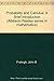 Probability and Calculus: a Brief Introduction by Fraleigh John B. (1969-01-01) Hardcover