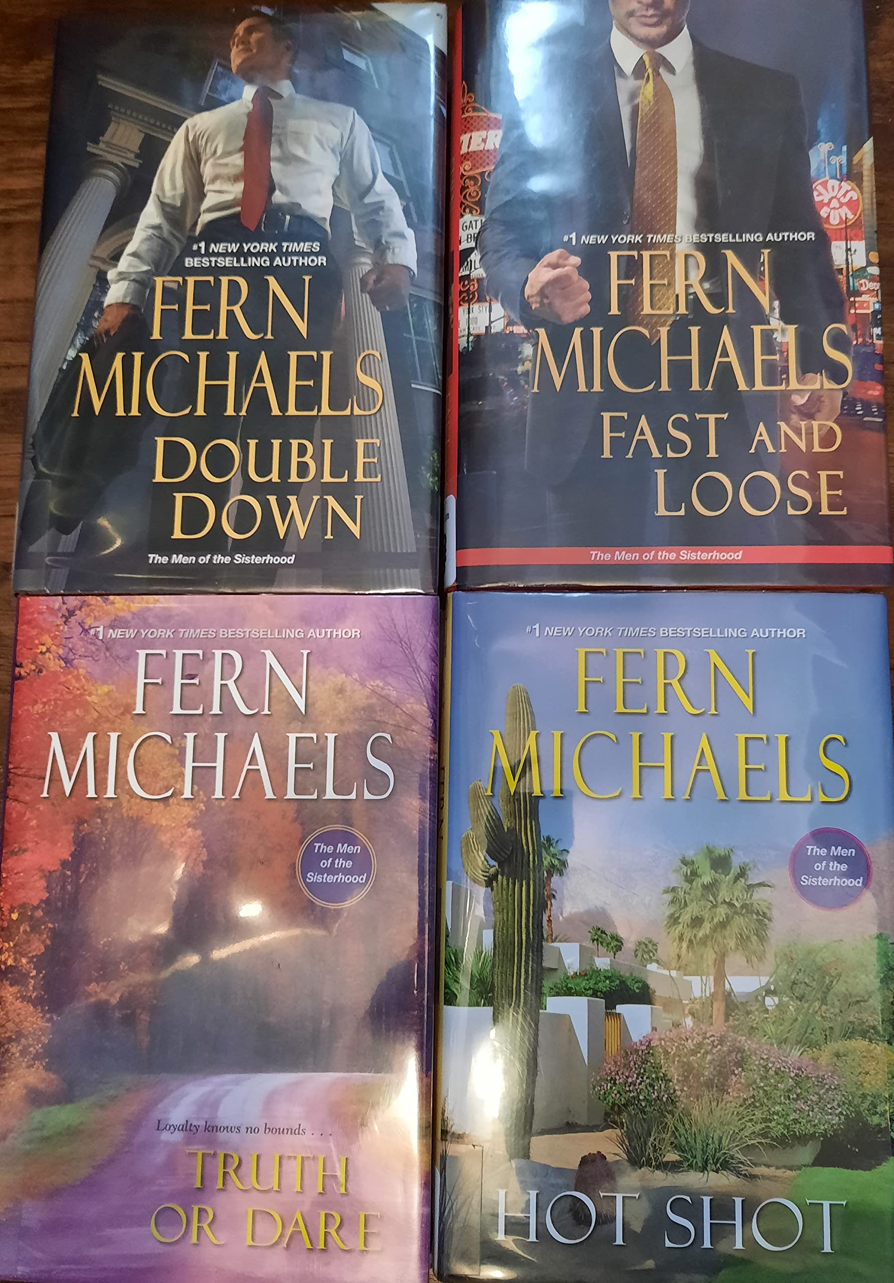 MEN OF THE SISTERHOOD Series -- 4-book set by Fern Michaels -- Double Down / Fast and Loose / Truth or Dare / Hot Shot (Hardcover)