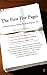 The First Five Pages: A Writer's Guide To Staying Out of the Rejection Pile by Lukeman, Noah (2000) Paperback