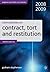 Core Statutes on Contract, Tort and Restitution 2008/09 (Palgrave Core Statutes) by Stephenson G (2008-08-08)