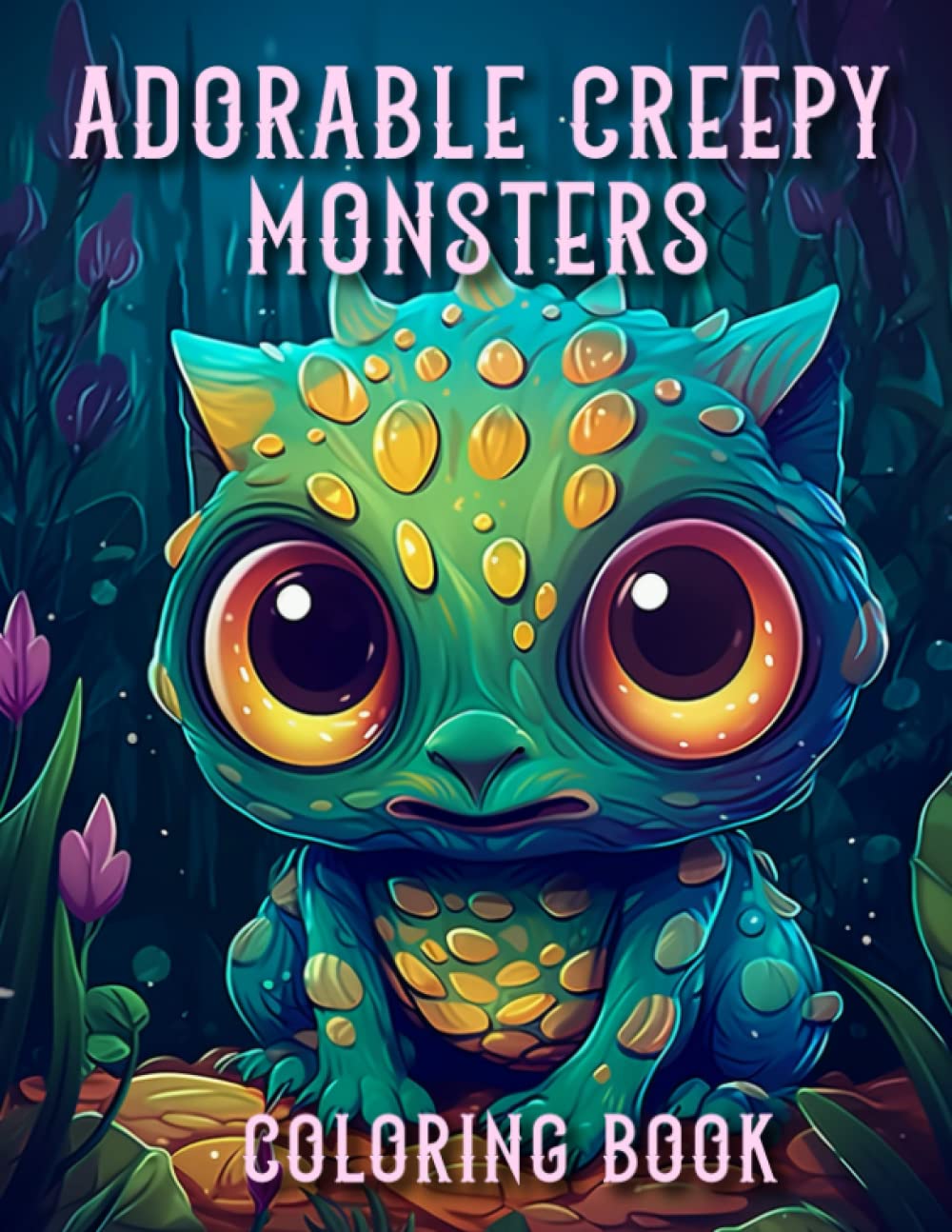 Adorable Creepy Monsters Coloring Book: Cute and Creepy Fantasy Creatures For Teens and Adults | Coloring Pages For Relaxation and Stress Relief (Paperback)