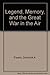 Legend, Memory, and the Great War in the Air by Dominick A. Pisano (1992-09-03)
