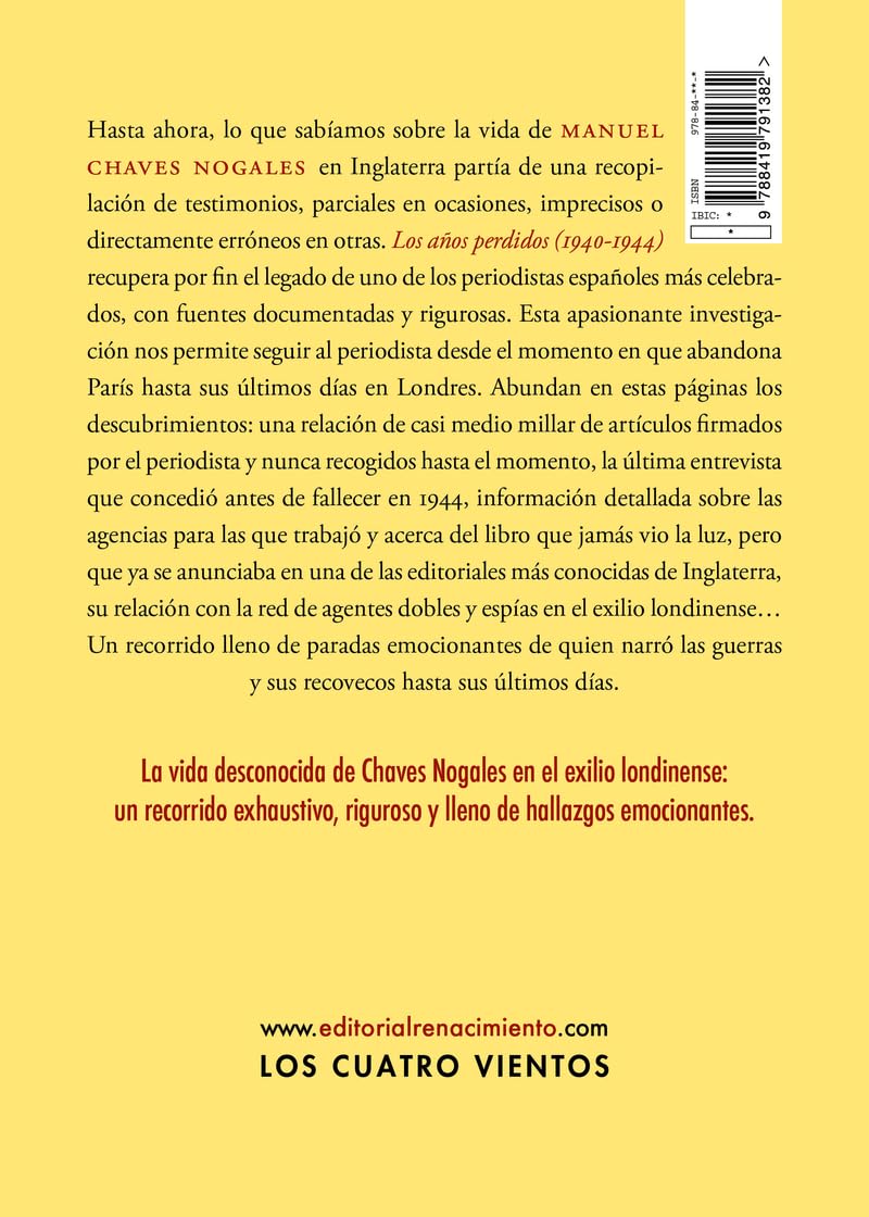 Manuel Chaves Nogales. Los años perdidos: (1940-1944)