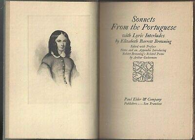 Sonnets from the Portuguese lyric interlude Elizabeth Barrett Browning Elder1910 [Hardcover] Elizabeth Barrett Browning