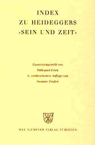 Sein Und Zeit, Index by Martin Heiddeger