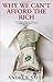 Why We Can't Afford the Rich by Andrew Sayer (25-Nov-2014) Hardcover