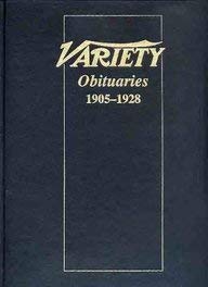 Variety Obituaries, Volume I, 1905-1928 (Hardcover)