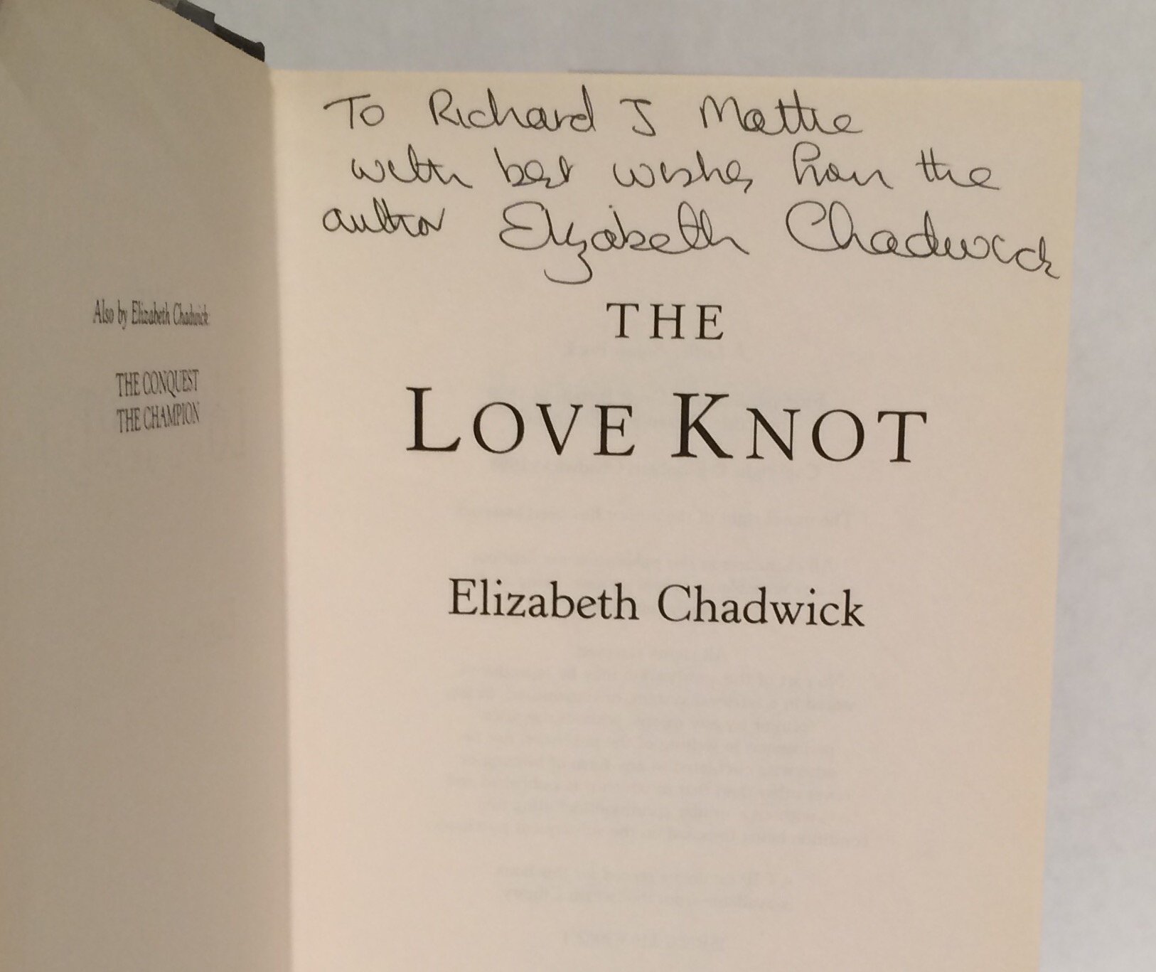 The Love Knot. Inscribed.