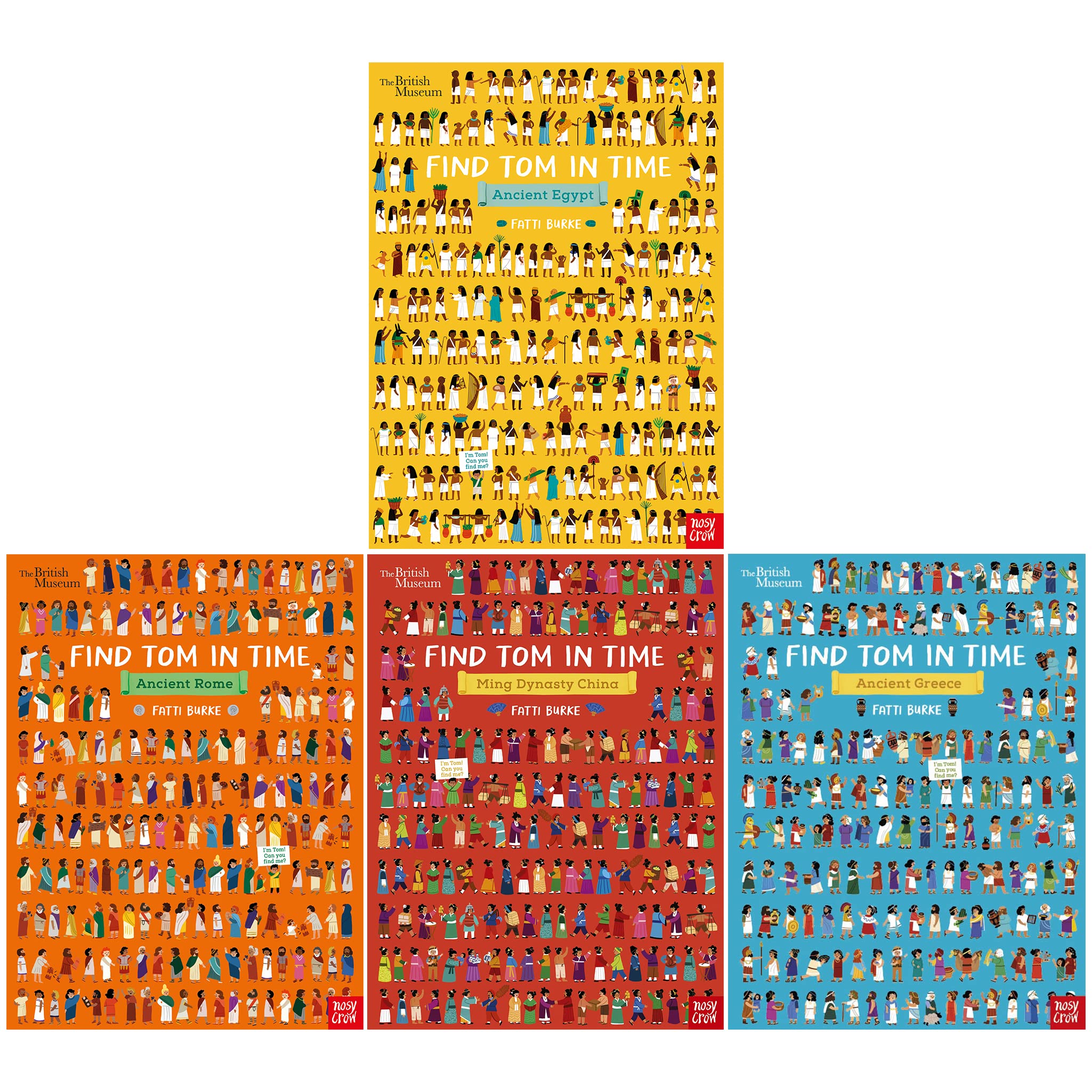 British Museum: Find Tom in Time Series 4 Books Set (Ancient Egypt, Ancient Rome, British Museum: Find Tom in Time, Ming Dynasty China & British Museum: Find Tom in Time, Ancient Greece)