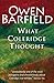What Coleridge Thought by Owen Barfield (2014-03-17)