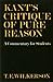 Kant's Critique of Pure Reason a Commentary for Students by T.E. Wilkerson Kant's Critique of Pure Reason a Commentary for Students by T.E. Wilkerson