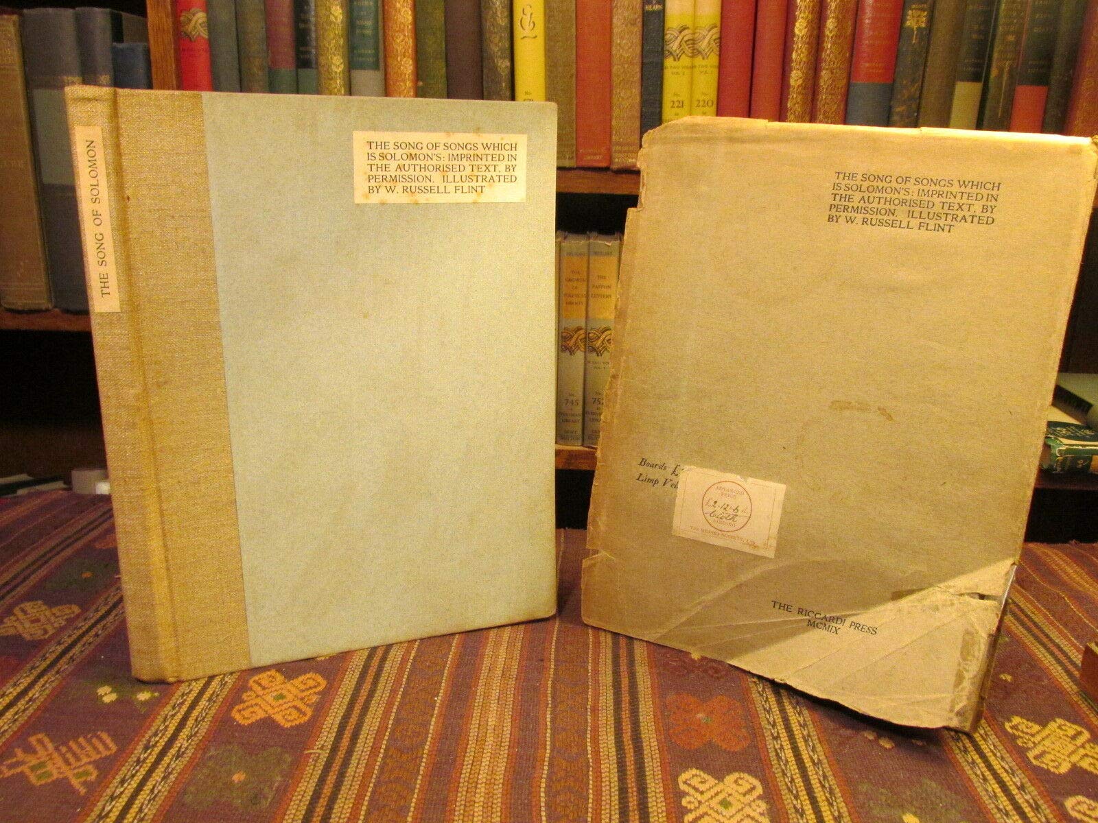 1909 Flint SONG OF SONGS WHICH IS SOLOMON'S Rare Book #460/500 copies COLOR PLTS [Hardcover] W. Russell Flint (Hardcover)