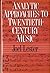 By Joel Lester - Analytical Approaches to 20th Century Music: 1st (first) Edition
