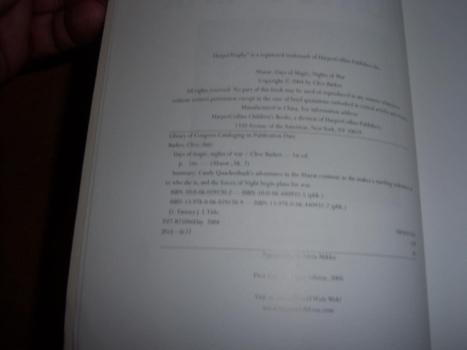Abarat (02) by Barker, Clive [Paperback (2003)]