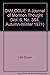 Dialogue: A Journal of Mormon Thought (Vol. VI [6], No. 3 & 4, Autumn - Winter 1971)