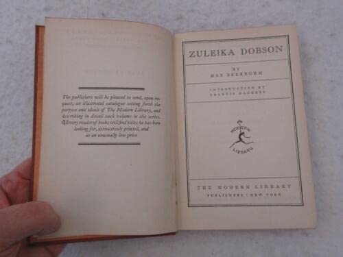 Max Beerbohm ZULEIKA DOBSON Modern Library c. 1926 [Hardcover] unknown (Hardcover)