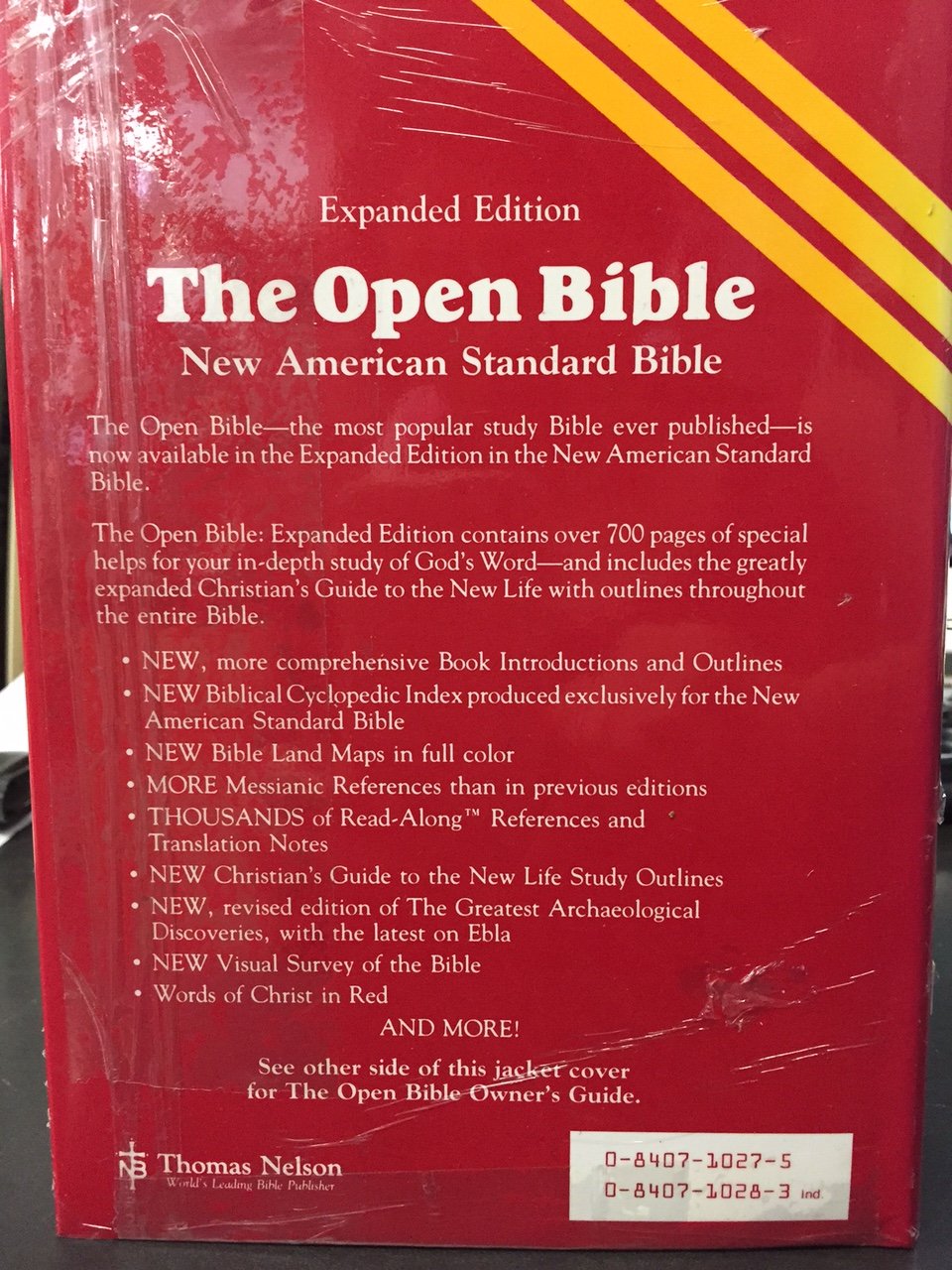 Holy Bible: NASB Open Bible, New American Standard, No. 972R, Red