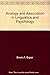 Analogy and association in linguistics and psychology
