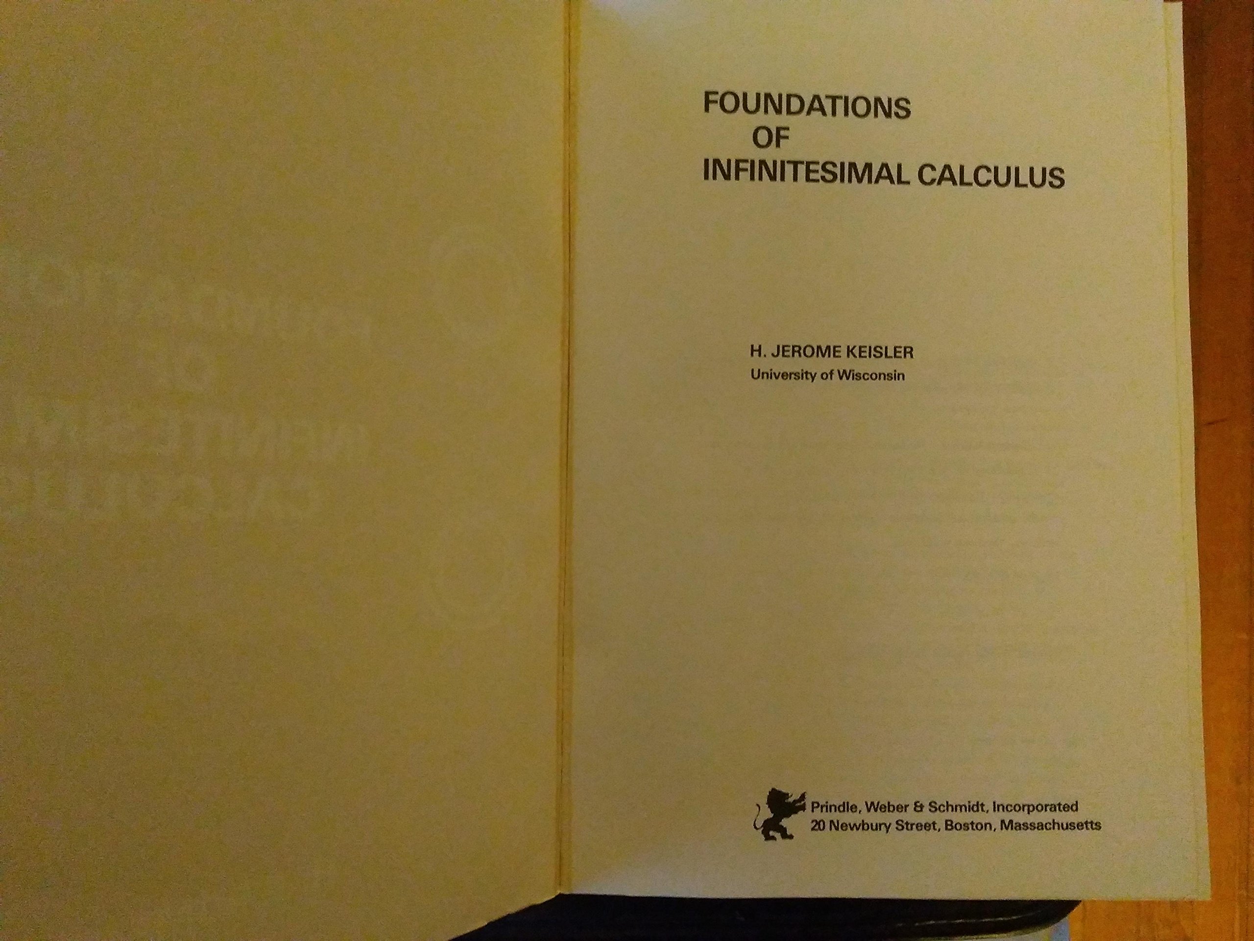 Foundations of Infinitesimal Calculus (Paperback)