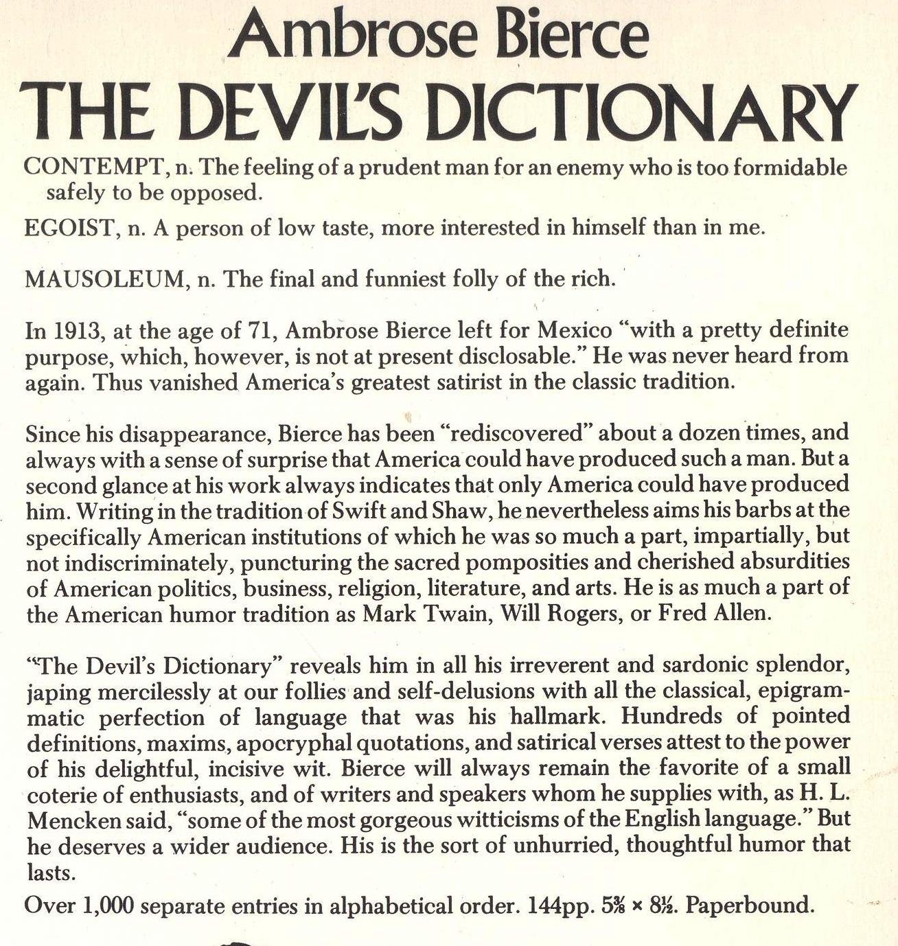 The Devil's Dictionary