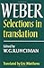 Max Weber: Selections in Translation: 1st (First) Edition