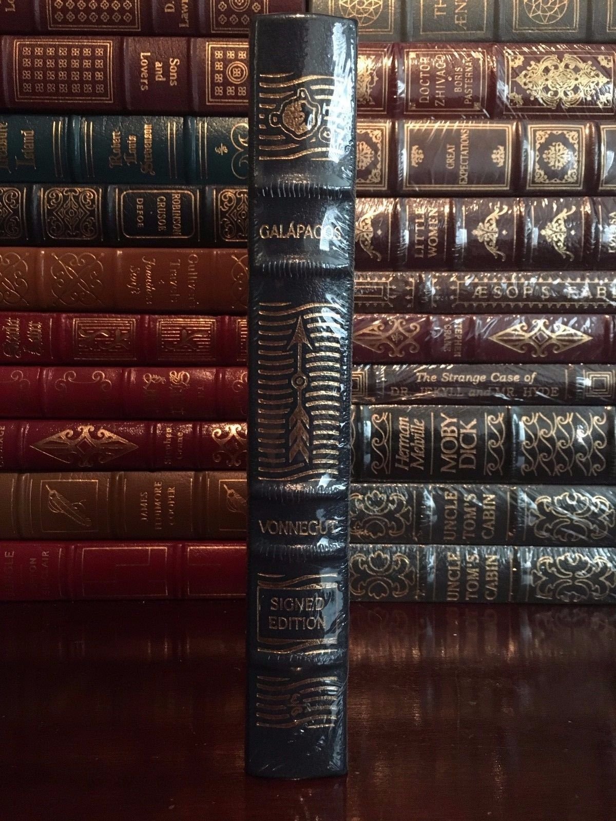 Galapagos [Full Leather Collector's Edition Signed by Author in Original Shrinkwrap]