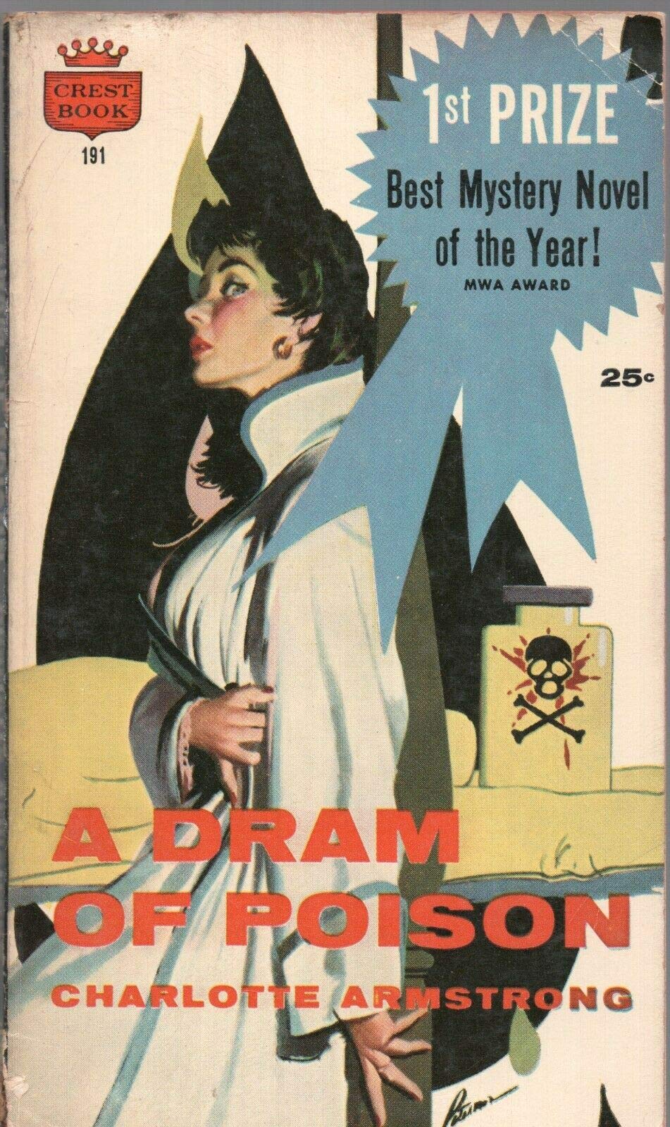 A DRAM OF POISON by CHARLOTTE ARMSTRONG Fawcett Crest 1956 1957 1st PB