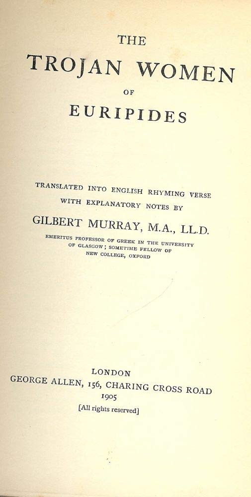 The Trojan Women of Euripides
