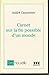Carnet sur la fin possible d'un monde (Collection L'Ere nouvelle) (French Edition)