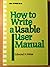 How to write a usable user ...