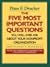 The Five Most Important Questions You Will Ever Ask About Your Nonprofit Organization; Participant's Workbook [Drucker Foundation]